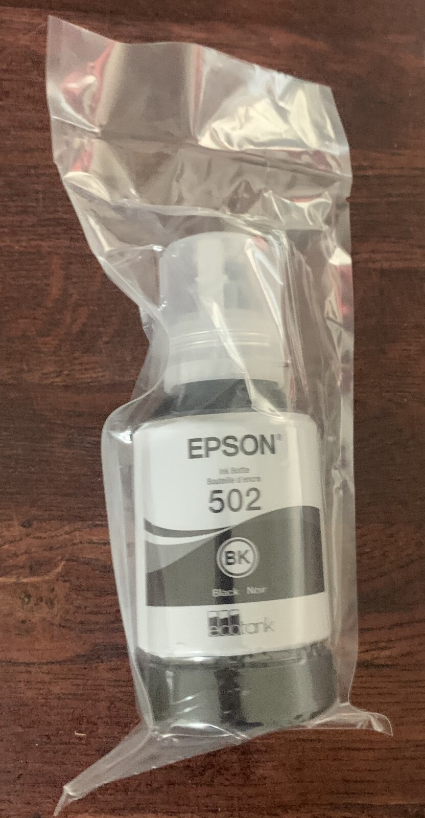 Genuine (Sealed) EPSON 502 Ink Bottle Exp 11/2026 Black