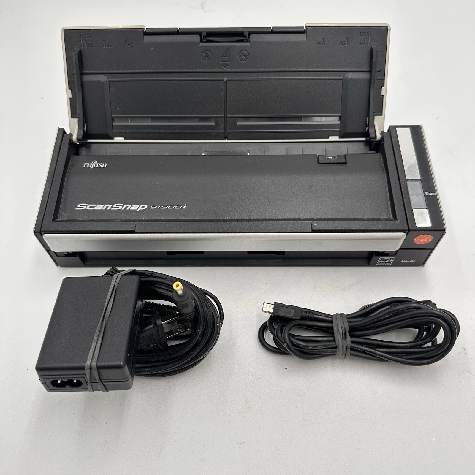Fujitsu ScanSnap S1300i USB Portable Color Image Scanner with Cables No Power