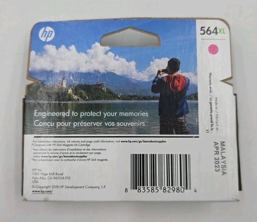 Genuine OEM HP 564XL High Yield Magenta Ink Cartridge Malaysia 04/2023 New