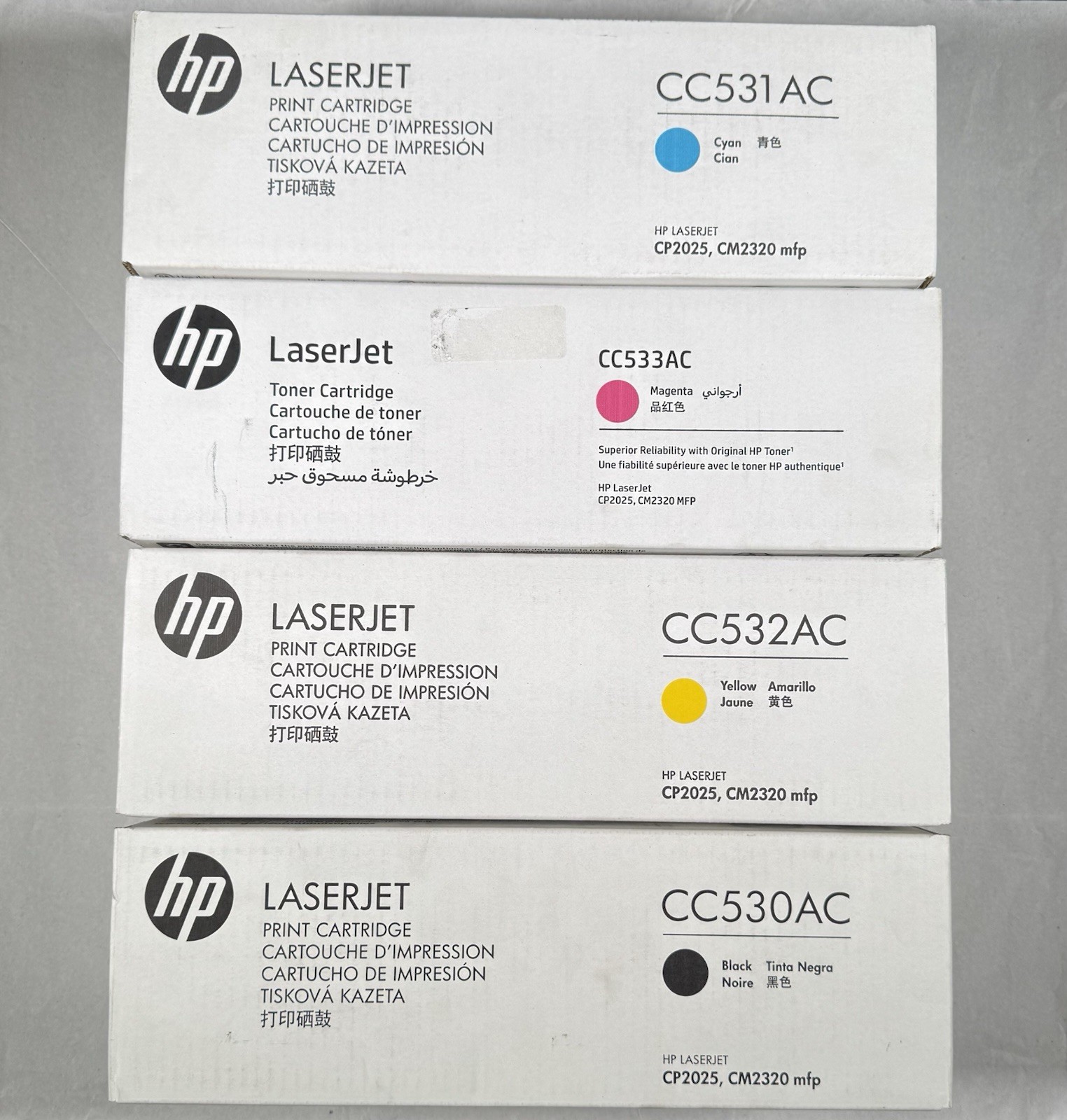 HP 304A Sealed Toner Print Cartridge LaserJet CP2025 CM2320 CMYK OEM Bundle Pack