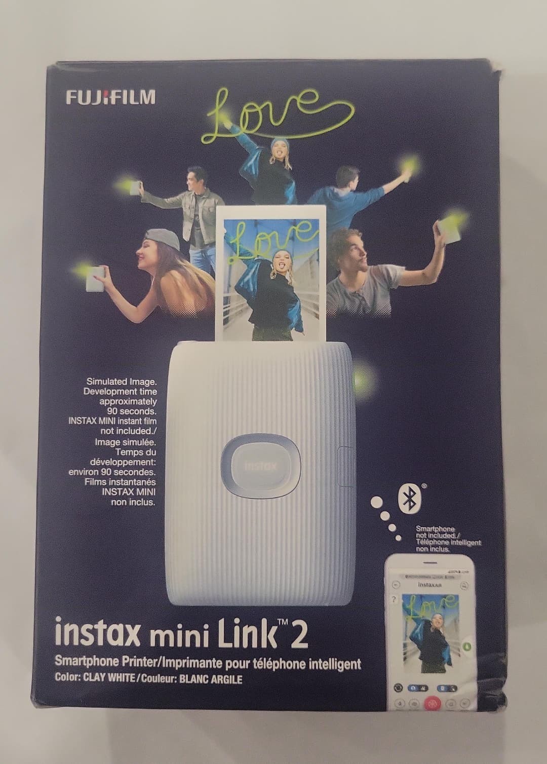 Fujifilm Instax Mini Link 2 Smartphone Printer – Clay White