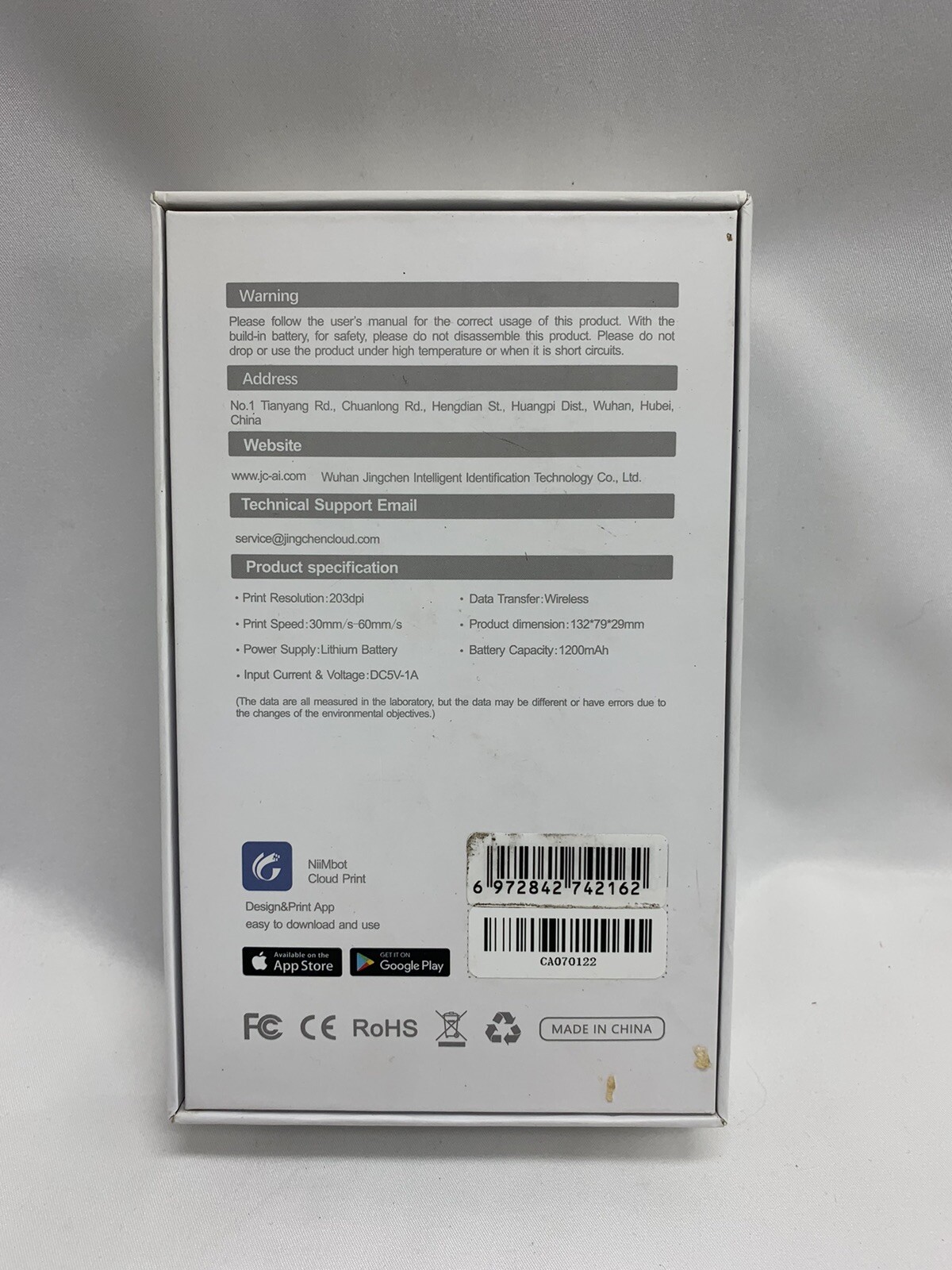 Niimbot Portable Label Printer Edited By Phone No Need Ink