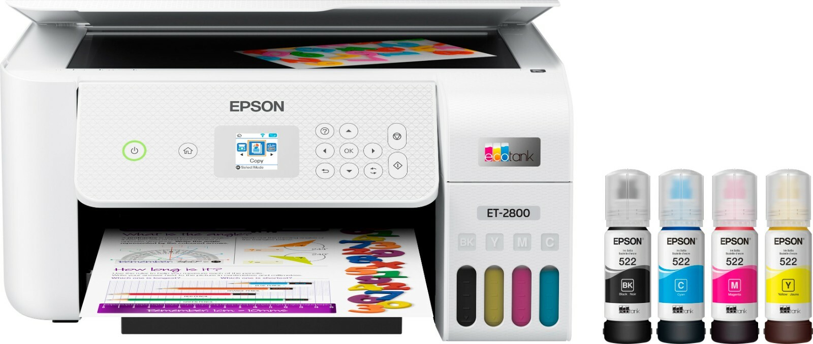 Epson ECOTANK ET-2800 Wireless All-In-One Supertank Color Printer – White