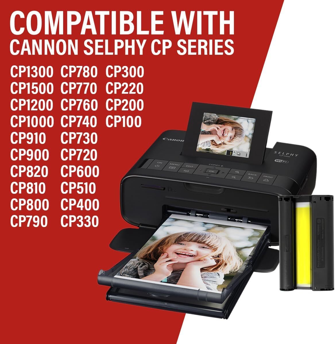 Canon KP-108IN printing Color Ink Paper Set for Canon Selphy CP1300 CP1200 Lot