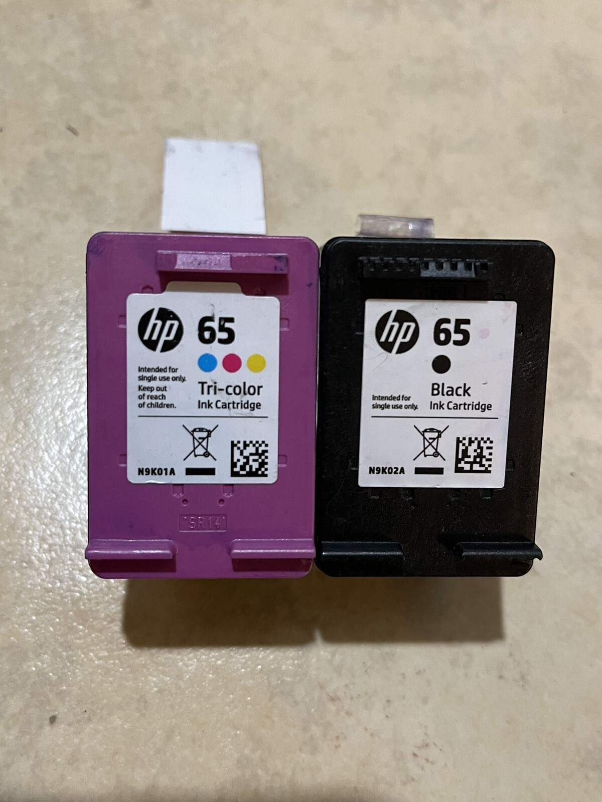 2pk Genuine HP 65 Black & Color Color ENVY 5010 5032 DeskJet 3752 3755