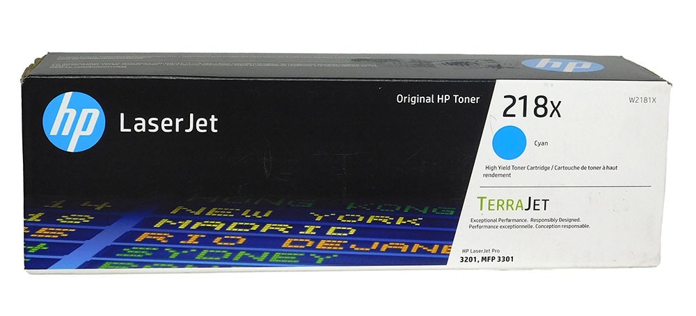 HP 218X/W2181X Cyan High Yield Toner Cartridge – New in Box