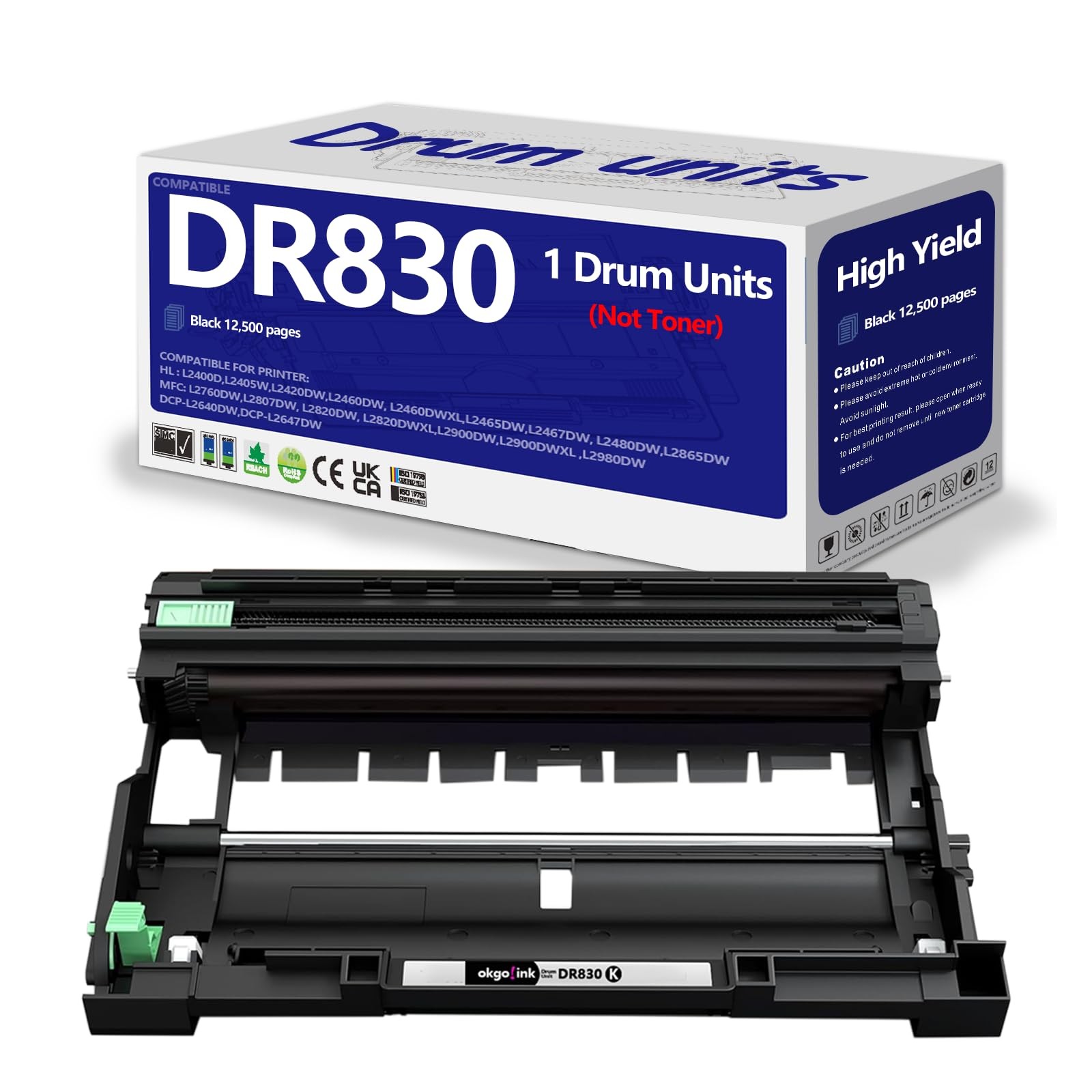 OKGO!INK DR830 Drum Unit Compatible Replacement for Brother DR830 DR 830 use …