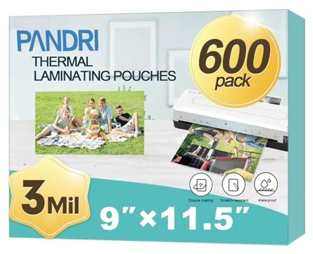 Laminating Sheets, Thermal Laminator Pouches Holds 8.5 x 11 Inch, 3 600 Pack