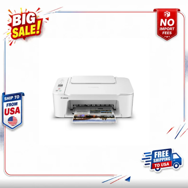 Canon PIXMA TS3722 Wireless All-In-One Inkjet Printer for Home Office