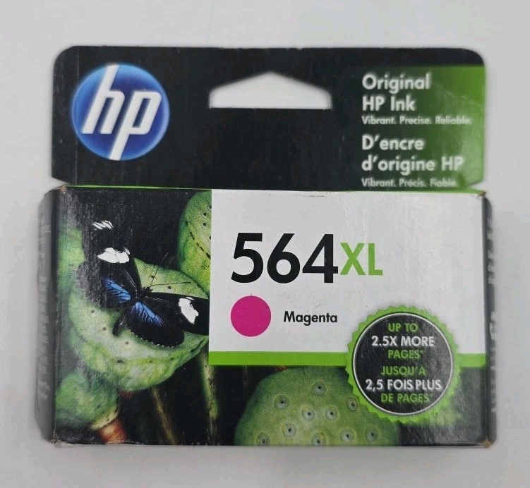 Genuine OEM HP 564XL High Yield Magenta Ink Cartridge Malaysia 04/2023 New