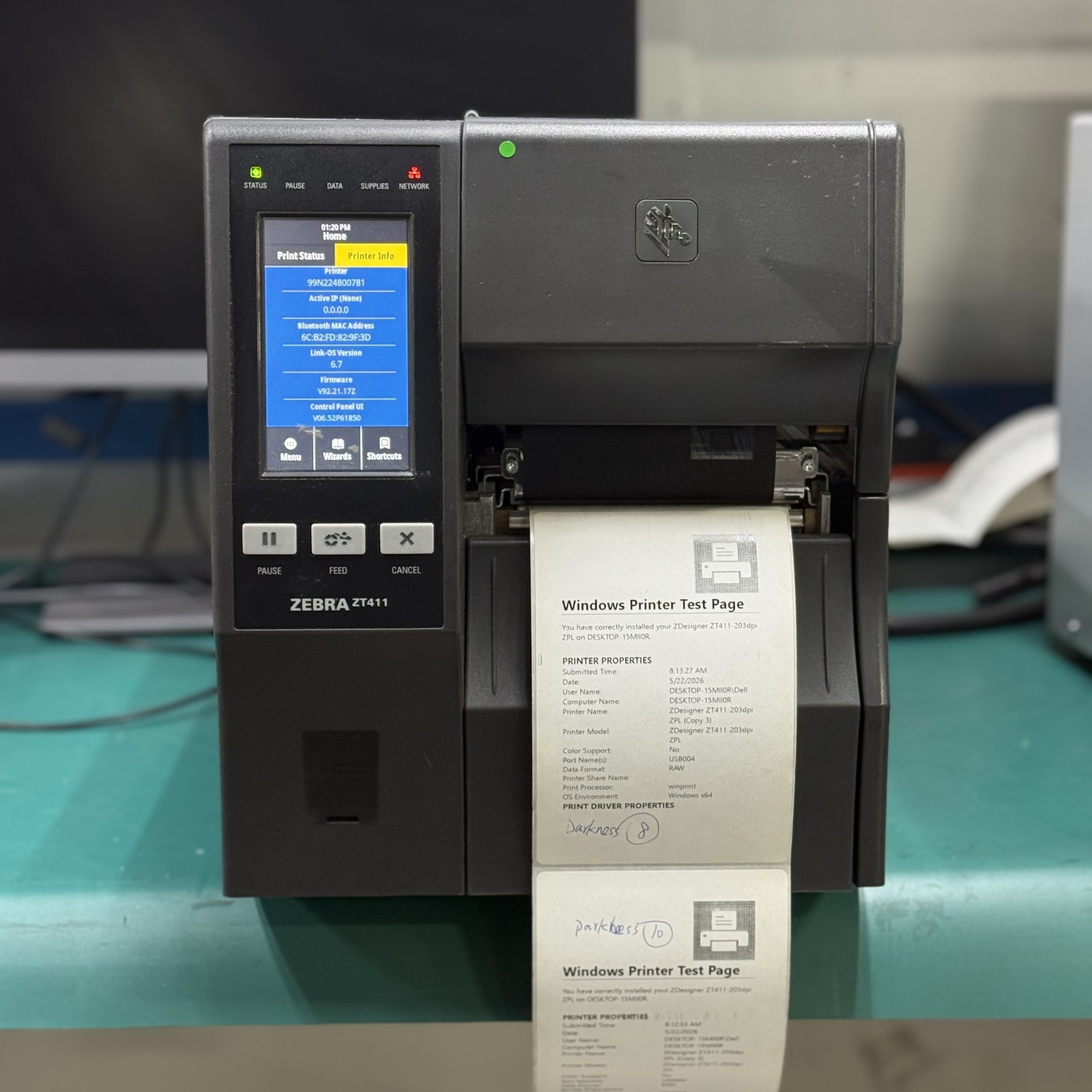 Zebra ZDesigner ZT41142-T010000Z 203dpi Transfer/Direct Thermal Printer WI-FI