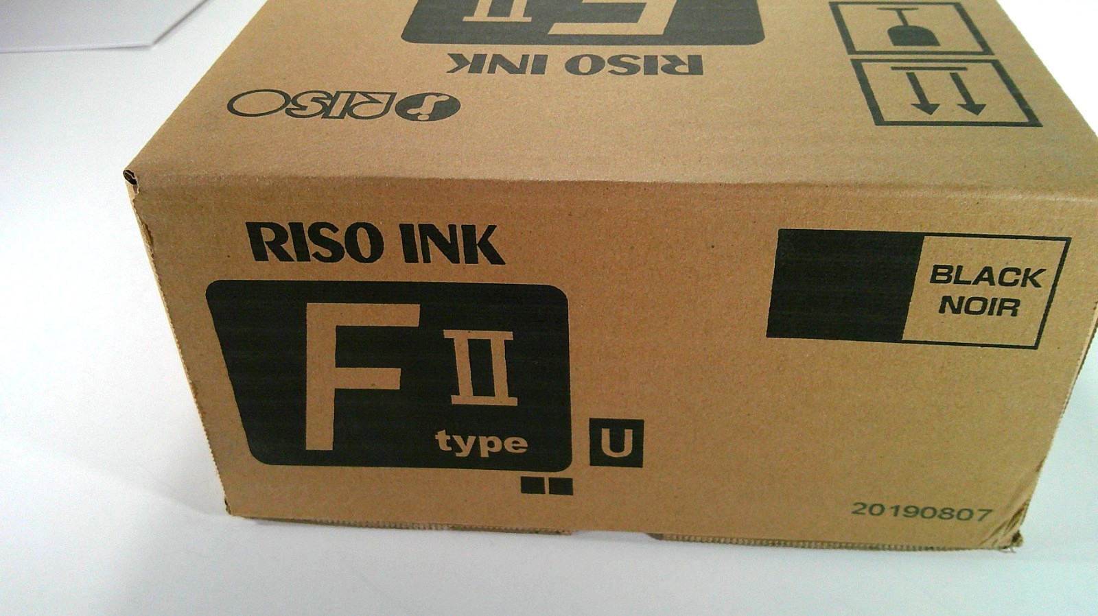 Riso Ink FII Type U S-8113U Black Ink 2 Cartridges New Old Stock