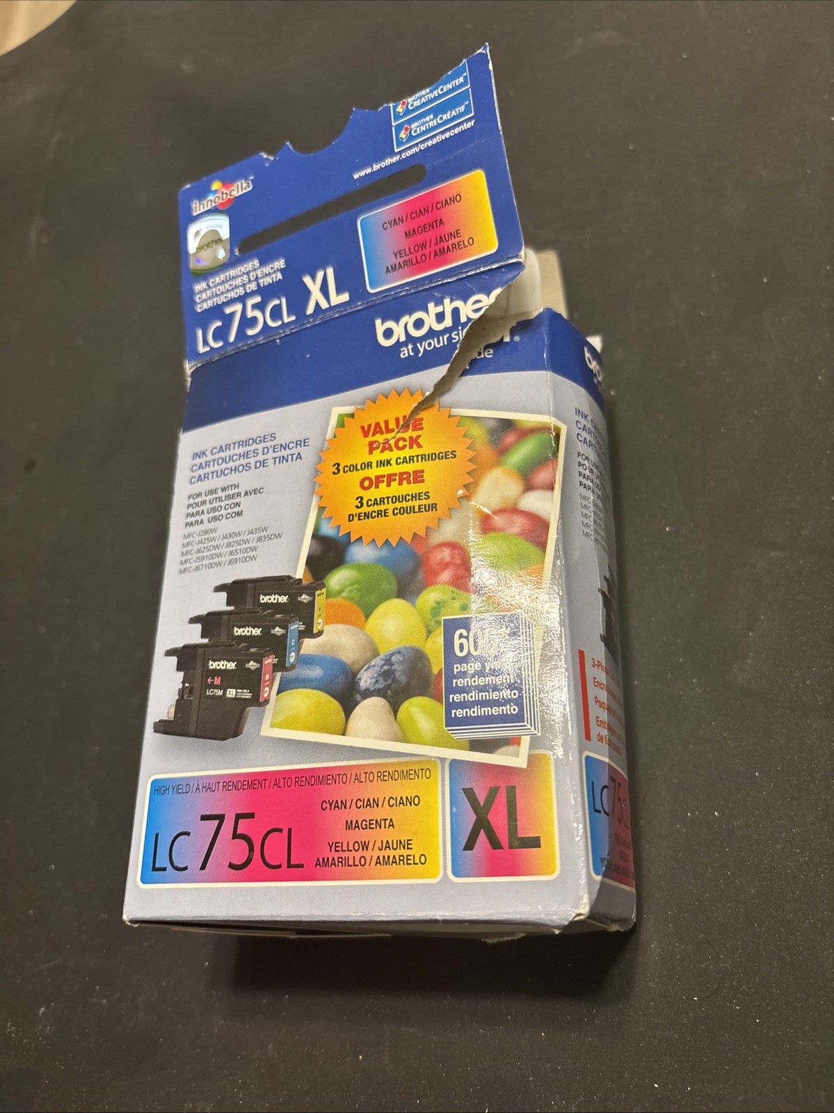 Genuine Brother LC75CL XL Color Ink 3-Pack OEM Sealed Expired 10/2013 LC753PKS