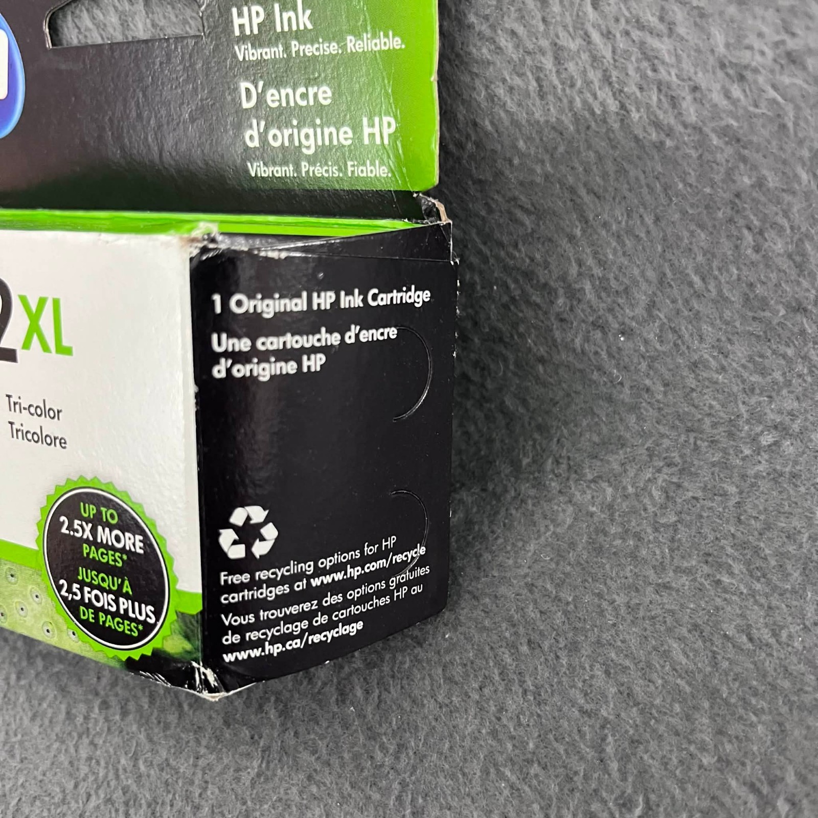 HP 62XL Tri-Color Ink Cartridge High Yield Genuine C2P07AN Sealed OEM Sep 2022
