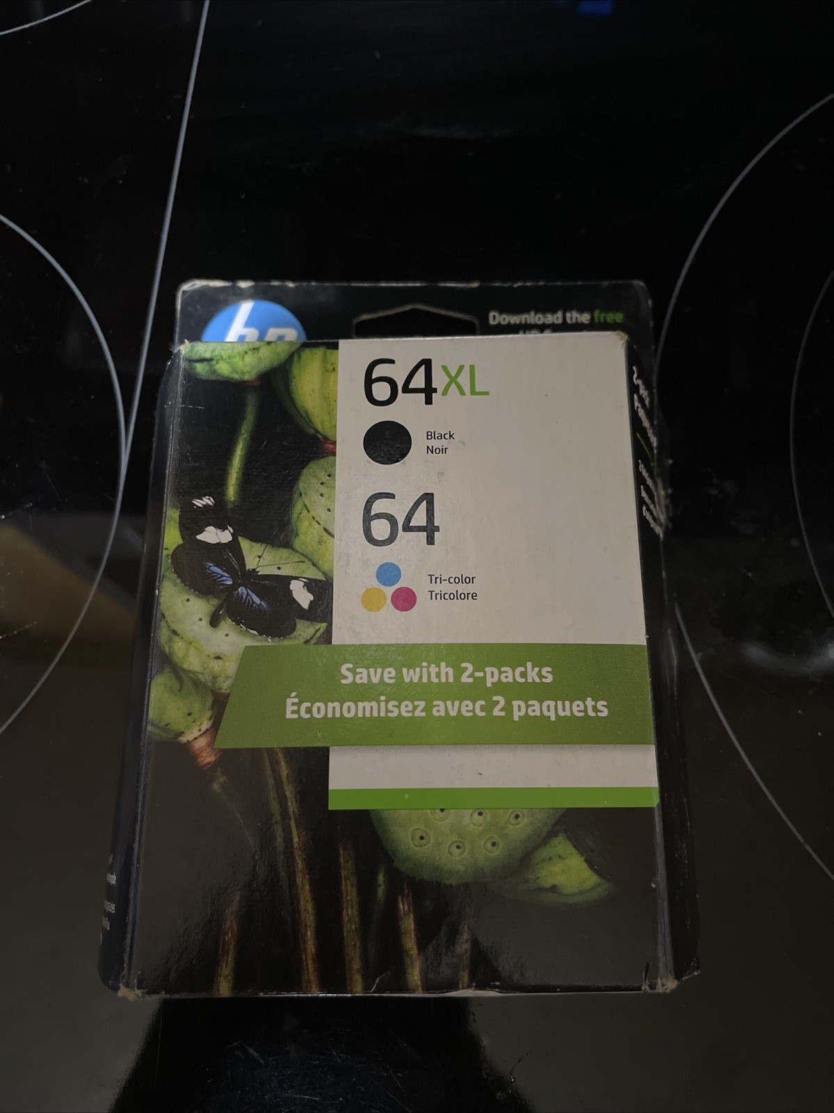 Genuine HP 64XL Black HP 64 Tri-Color Ink Combo-Pack Exp Jun 2024 OEM