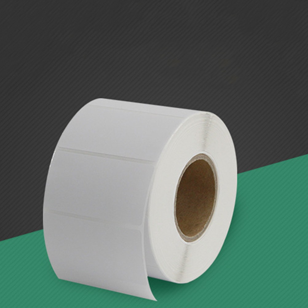1000 Pcs Printer Tape Barcode White Blank Label Sticker Self Adhesive Sticker