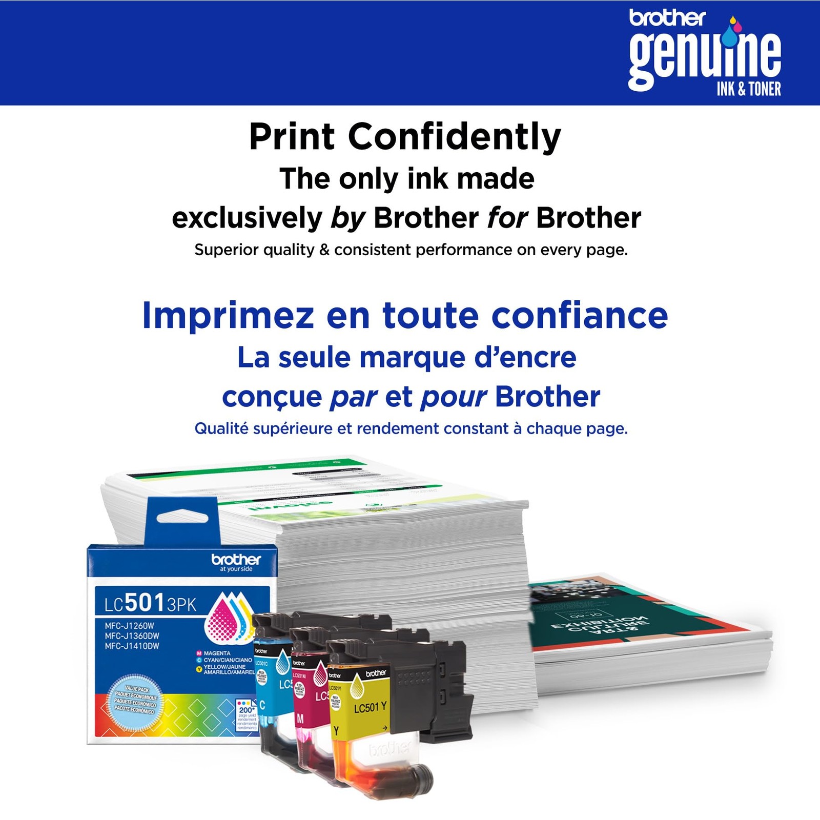 Brother Genuine LC501C Standard Yield Cyan Ink Cartridge Yield,