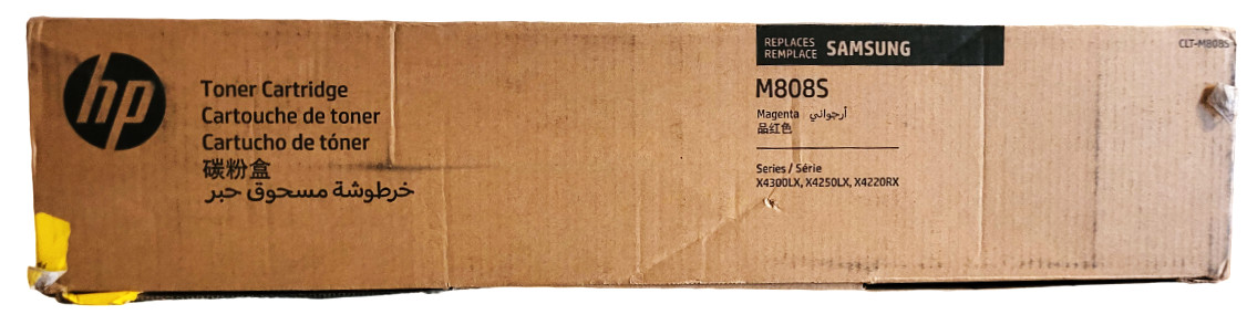 HP Samsung M808S Magenta Toner Cartridge New with Open and Ripped Box