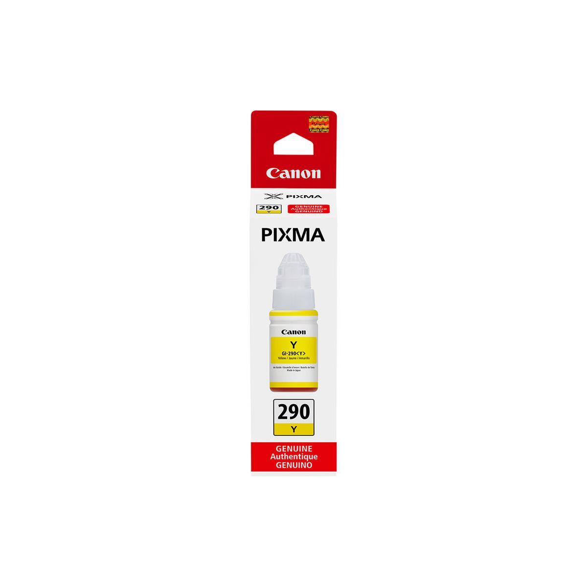 Canon GI-290 Yellow Pigment Ink Bottle for Select PIXMA Printers, 70 ml