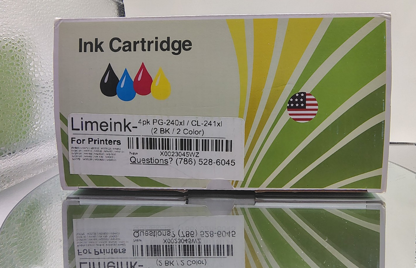 LOT of 4 PG-240XL CL-241XL Black Tri-Color Ink Cartridge for Canon PIXMA B15