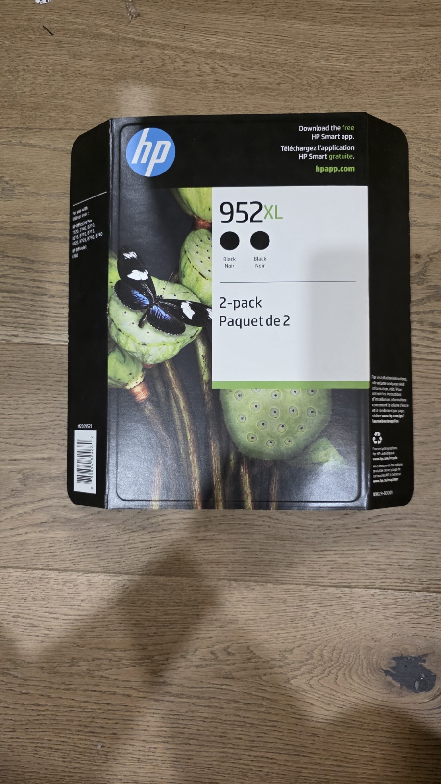 New Genuine HP 952XL Black 2pk High Yield Ink Cartridge N9K29BN.Exp oct & Nov26