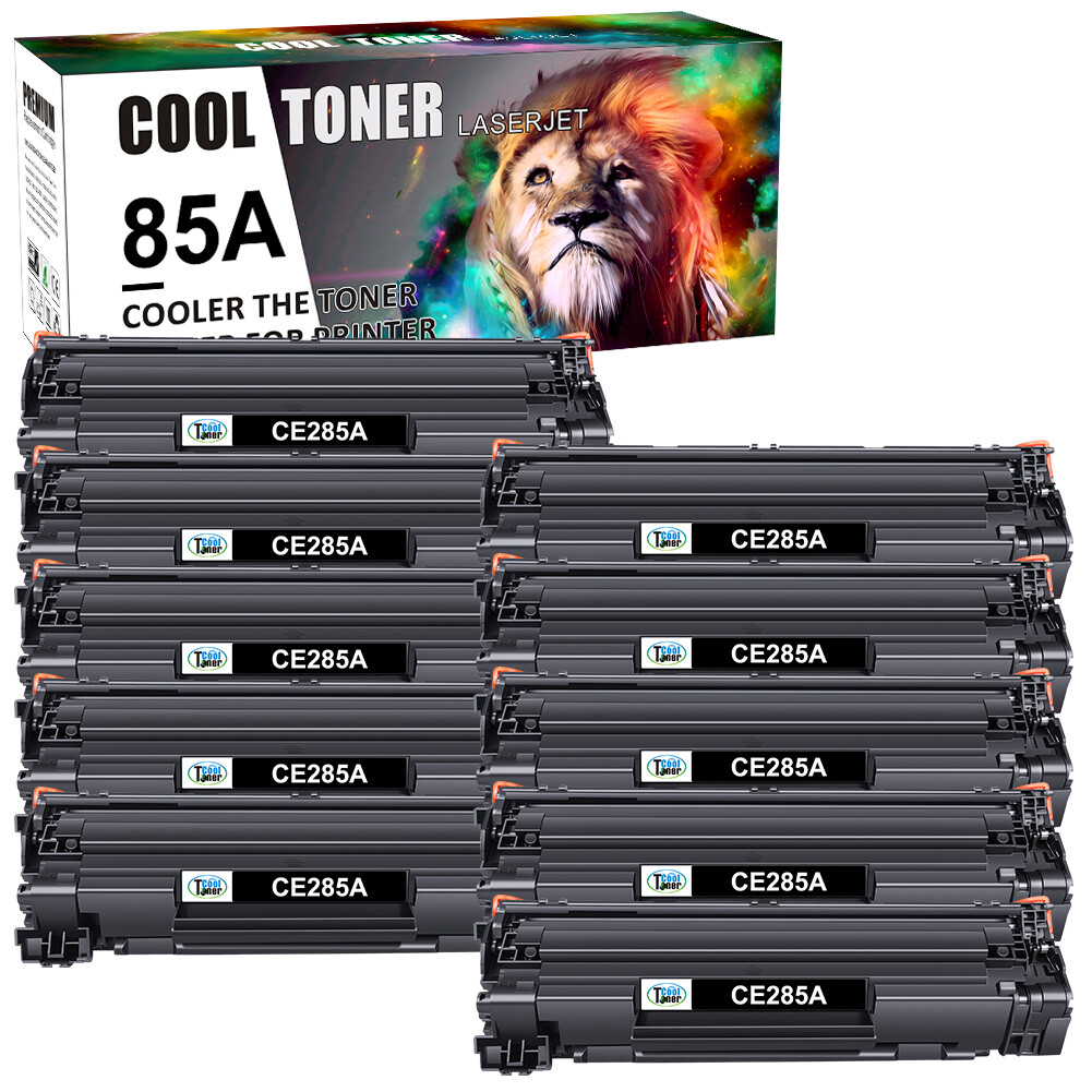 10 Pack CE285A 85A Black Toner Cartridge For HP Laserjet P1102w M1212nf M1217nfw