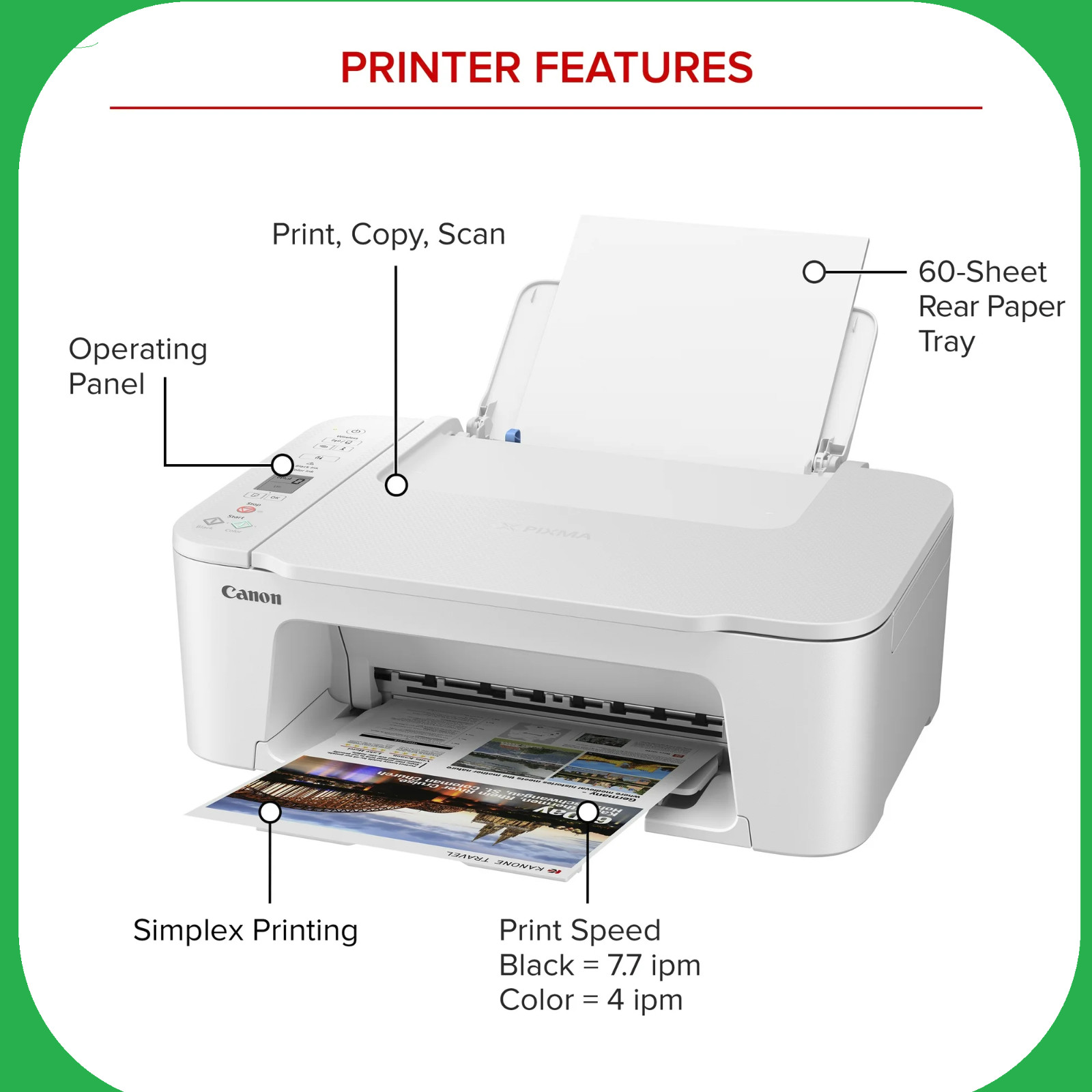 ✅ New Canon 3722 (3522) Wireless Printer-Copy-Scan-Photo-Homework-Office work ✅
