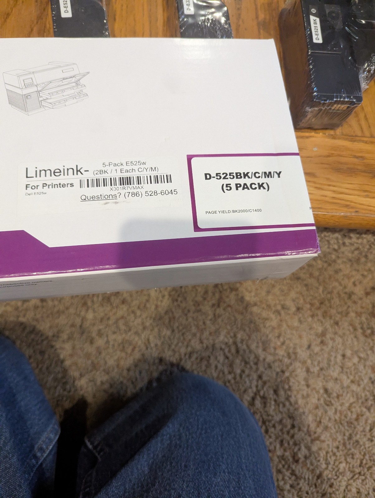 New Dell e525w Printer toner Generic cartridges, 3 sets= 12 total