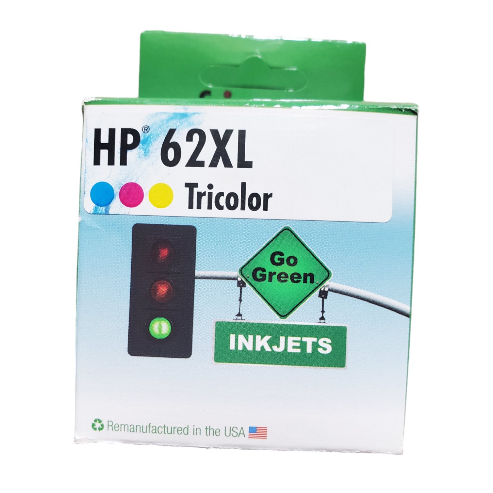 Focus Go Green Inkjets Tricolor 62XL Black Printer Ink Cartridge Sealed w Box