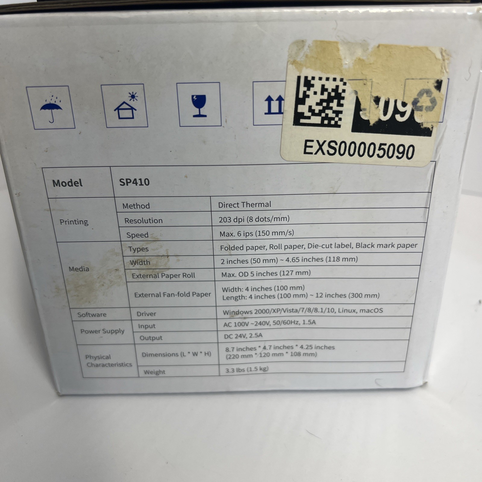 iDPRT SP410 Direct Thermal Label Printer In Box CC