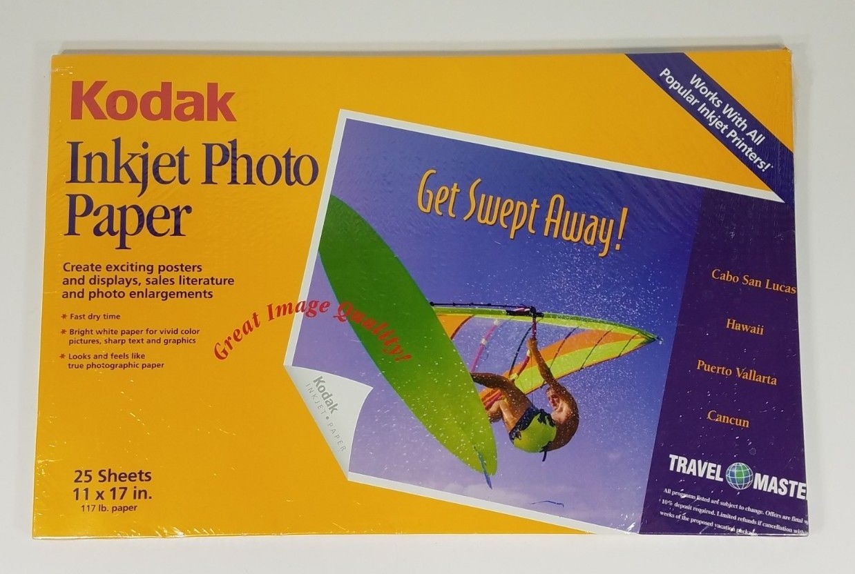NIP Kodak 11 inch x 17 inch inkjet photo paper 25 pack Sealed