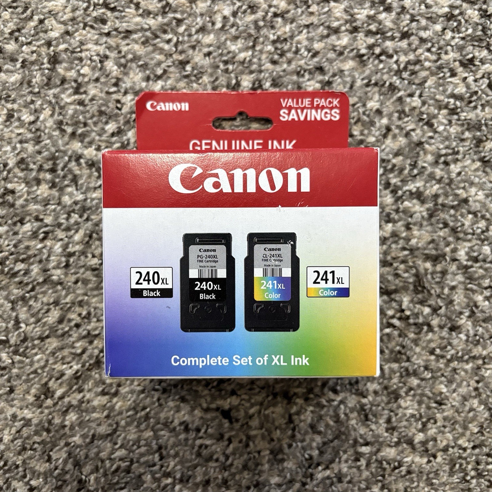 Genuine Canon Ink Cartridge 240XL Black and 241XL Color Value Pack 5206B031