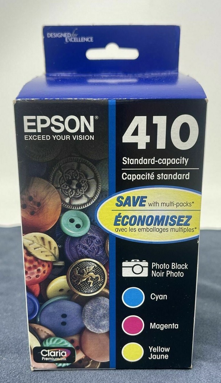 Genuine Epson 410 Ink Cartridge Combo B/C/M/Y-For Epson XP830 Printer-OEM-4PK