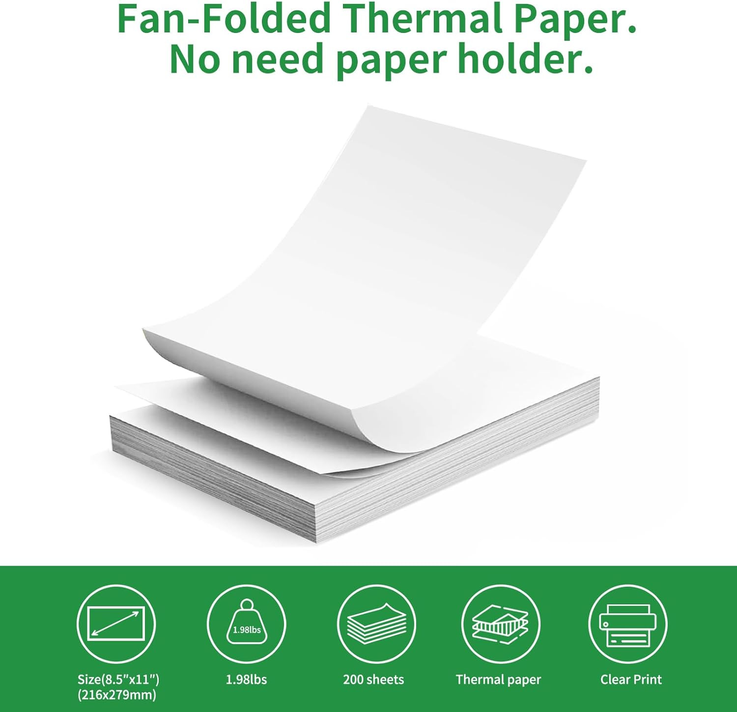 Printer & 3 Rolls Paper & 200 Sheets Fan-Fold Paper & Carry Case