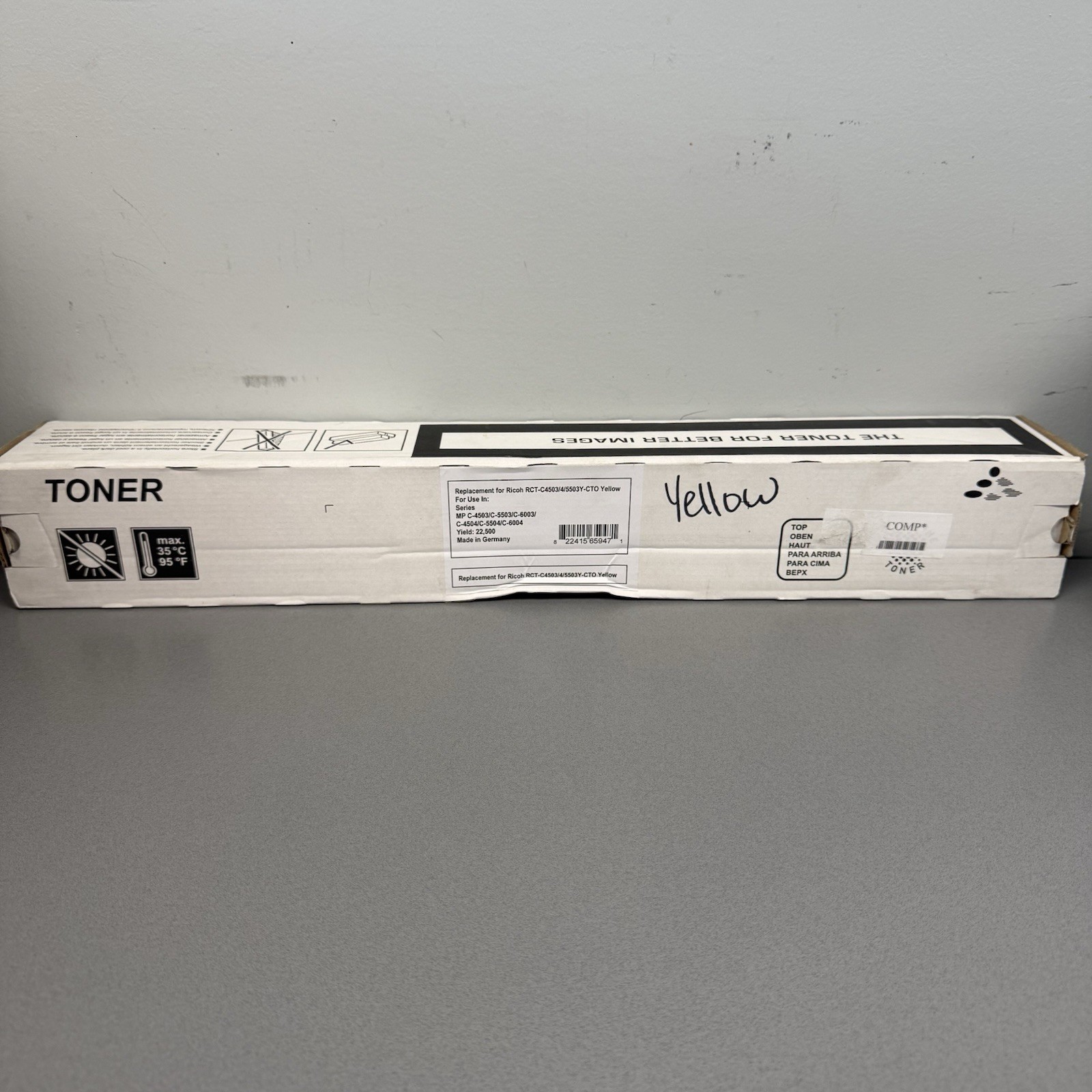 Ricoh 841850 Compatible Yellow Toner Cartridge For MP C4503 C4504 C6003 NEW