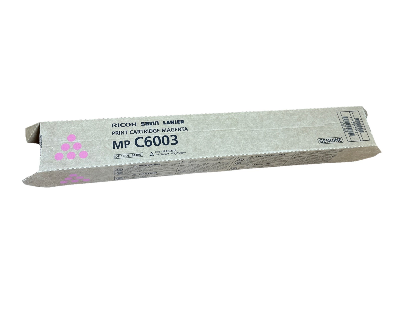 Genuine MP C6003 Magenta Print Cartridge (Ricoh, Savin, Lanier) EDP Code 841851