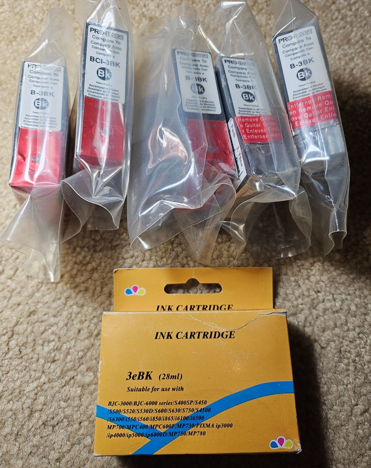 Generic Ink Cartridges Compatible With Canon 3BK – Qty. 6