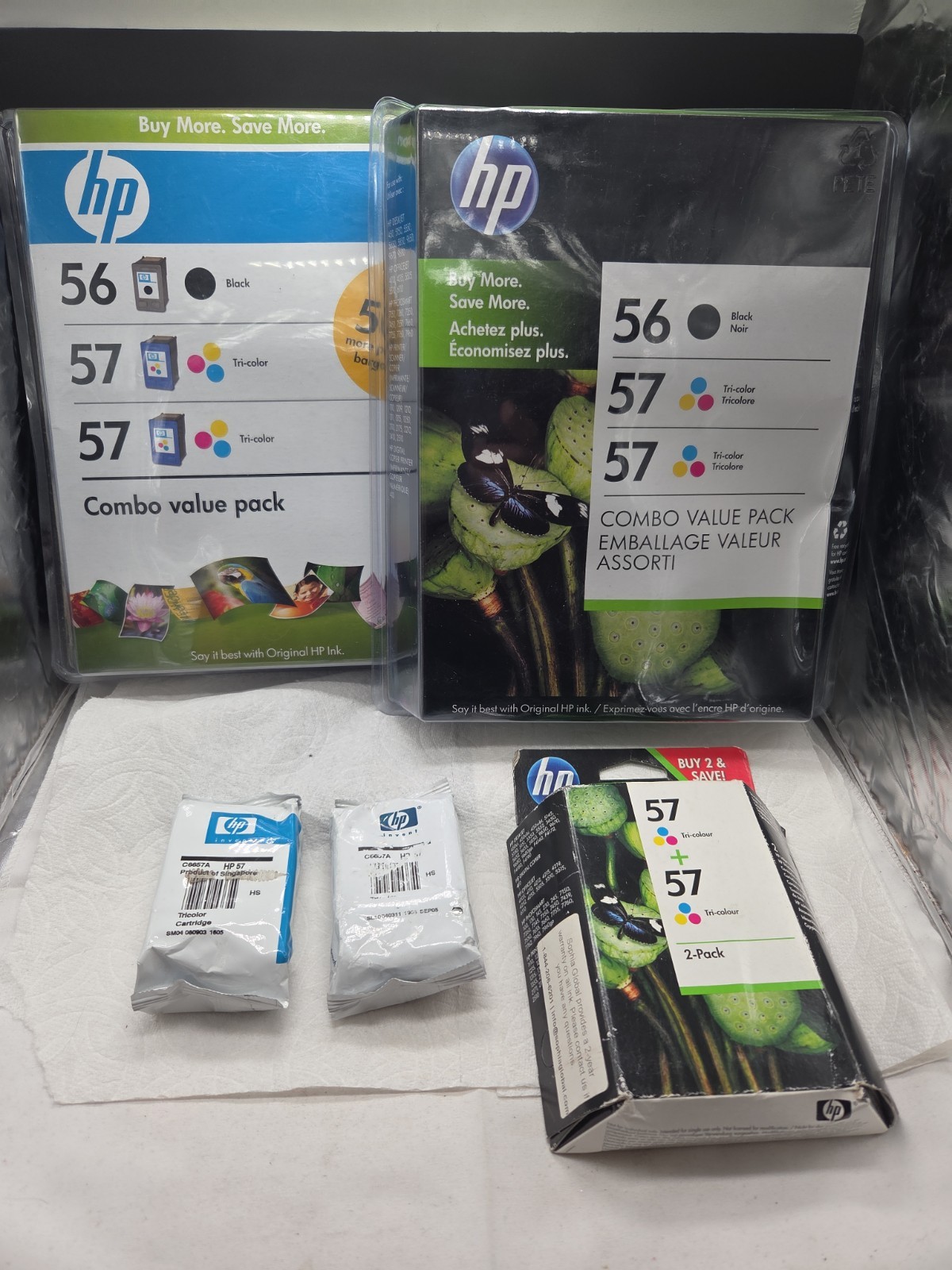 HP Combo Value Ink Packs As Shown – HP 56 HP 57 Tri Color 10 Cartridges