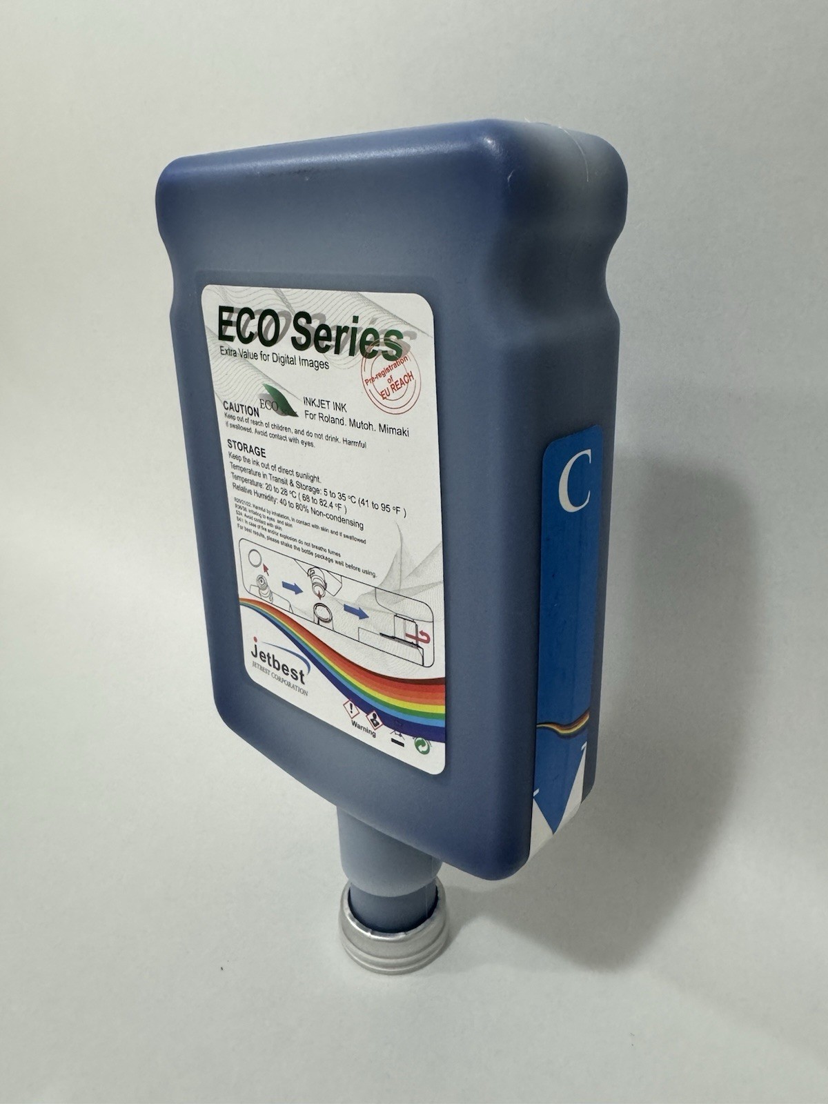 Jetbest MAX Eco-Solvent Ink for Roland Printers, 500ml -CYAN
