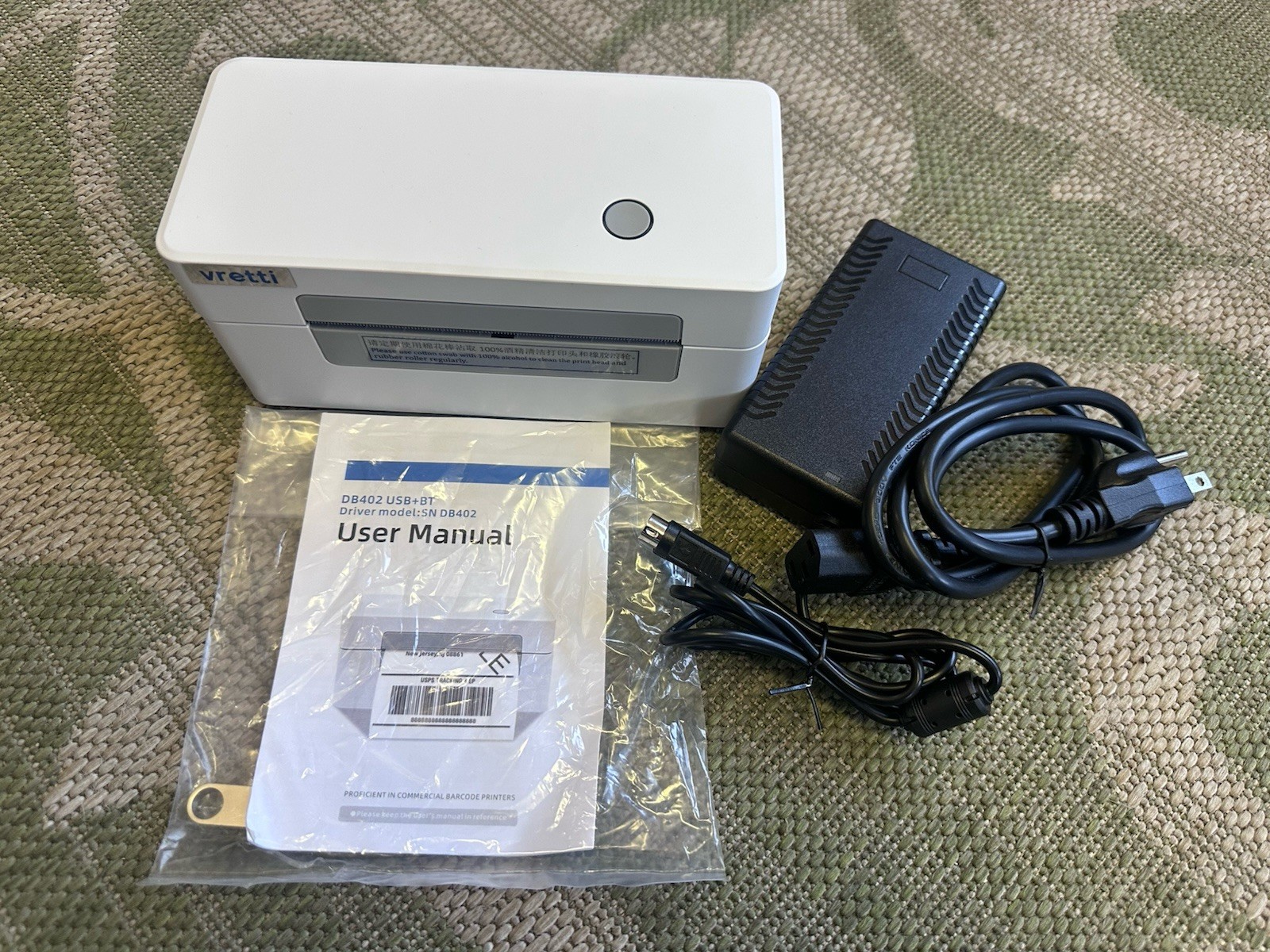 Vretti DB402 Thermal Label Printer – USB & Bluetooth