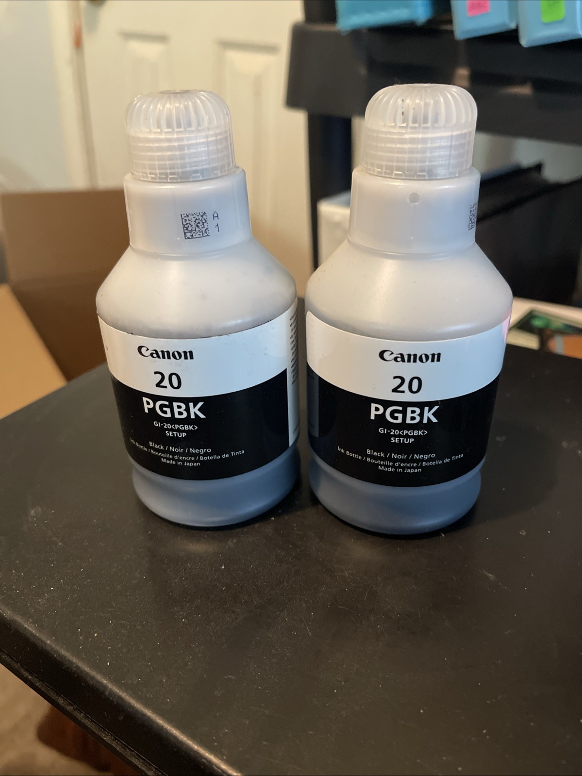 Canon GI-20 PGBK Genuine Pigment Black Ink 170ml PIXMA Lot of 2