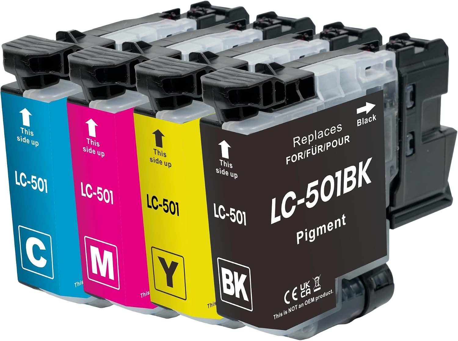 LC501 Ink Cartridges Compatible for Brother Work Smart 4 Pack