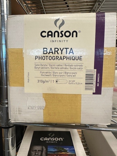 Canson Infinity Baryta Photographique, pure white, Satin Baryta, 24″ X 50″ 310g