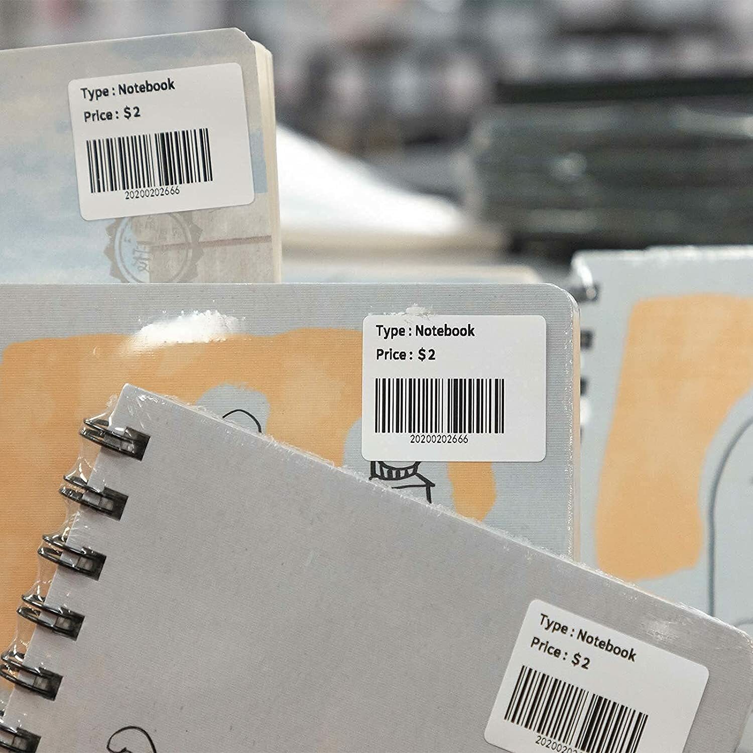 5Roll Phomemo Labels for M110 M220 Printer, 40 x 30mm Square White Thermal Paper