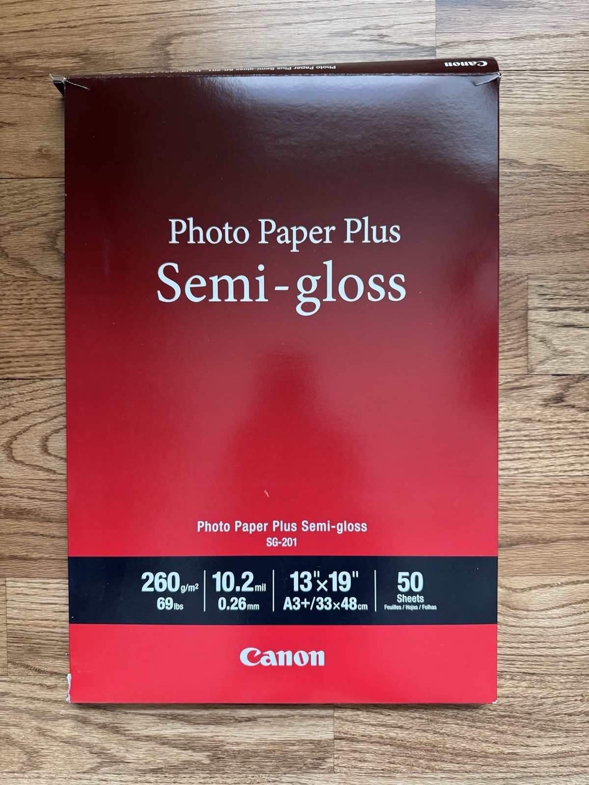 Canon SG-201 13 x 19 in Semi-Gloss Printer Photo Paper, 50 Sheets