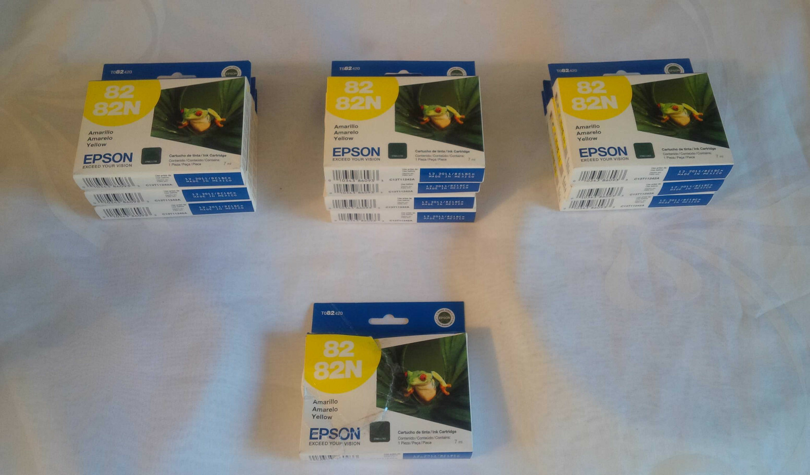 11 GENUINE Epson 82N YELLOW HI DEFINITION Ink R290 R390 RX590 EXPIRED See Pics!!