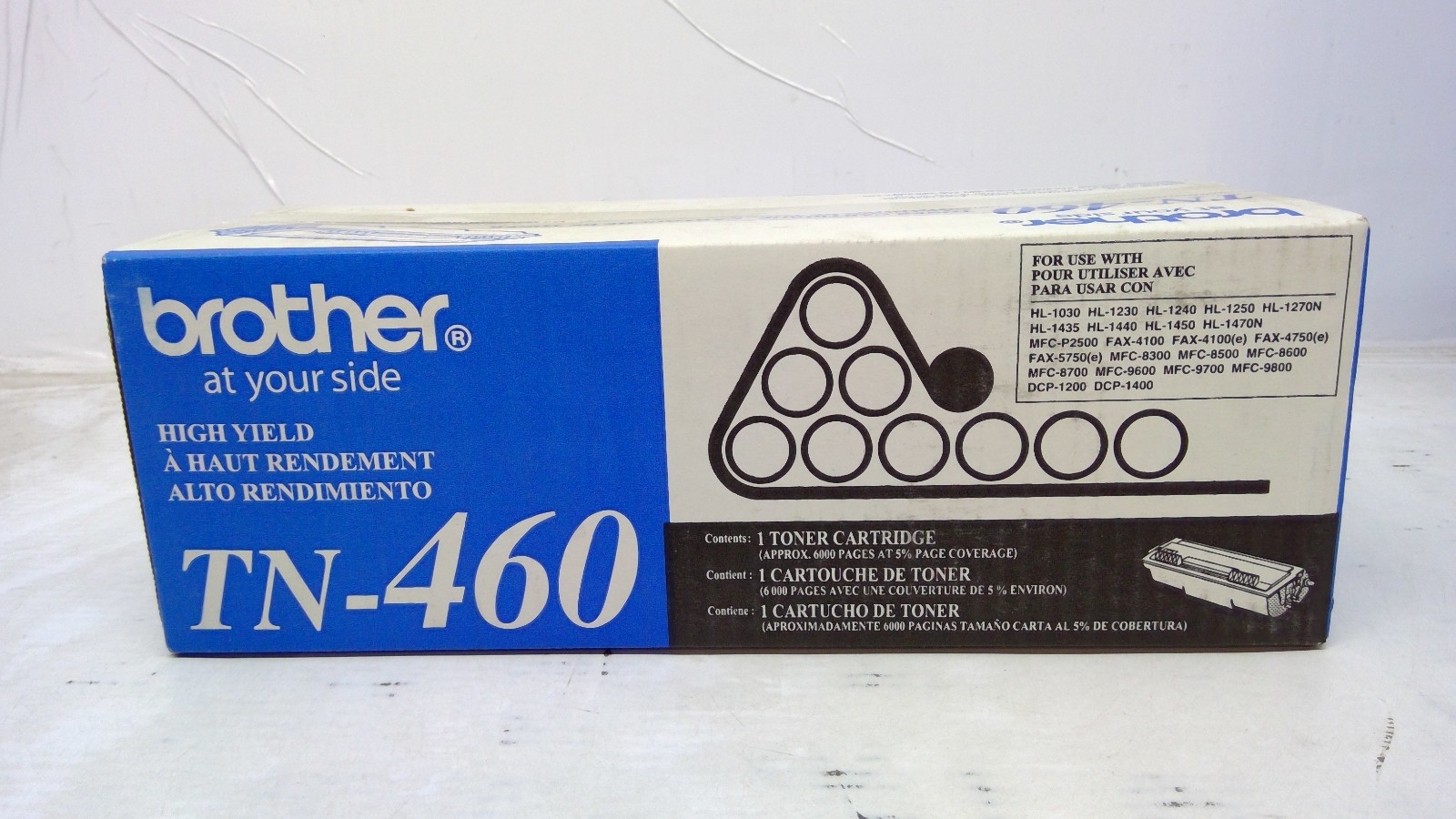 Genuine Brother HL-1030/DCP-1400 Black High Yield Toner Cartridge TN-460 TN460