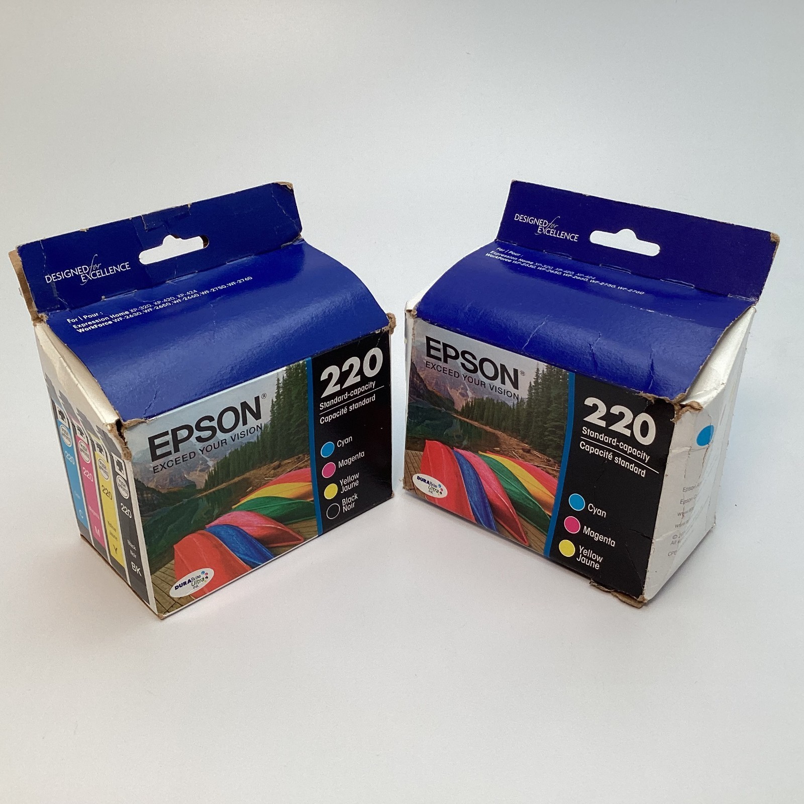 7 Total Epson 220 Standard Ink Cartridges T220120-BCS T220520 – 2026 & 2027 OEM