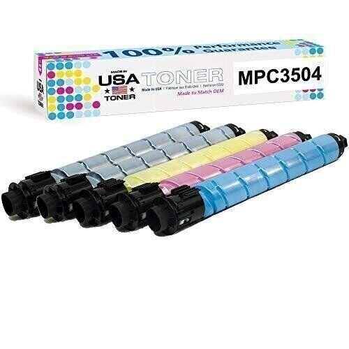 TONER for Ricoh Lanier Savin MPC3503 MPC3003 MPC3004 MPC3504 (CMYK, 5 ctgs)