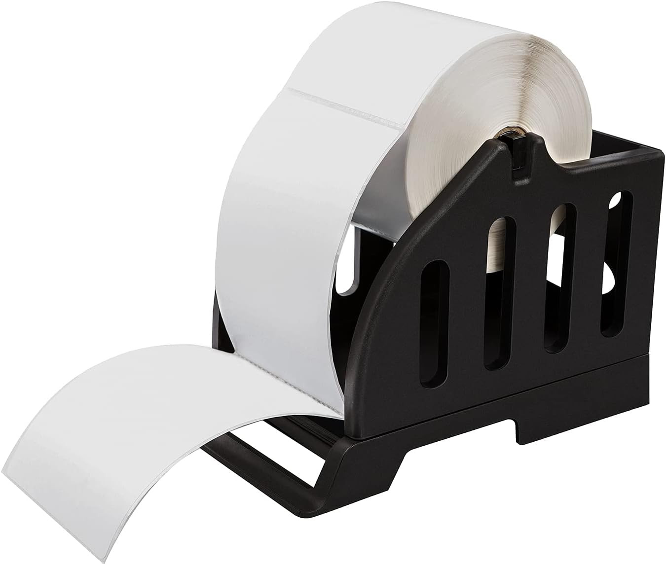 Label Holder for Rolls and Fan-Fold Labels,Black Stand for 4X6″ Thermal Label Pr
